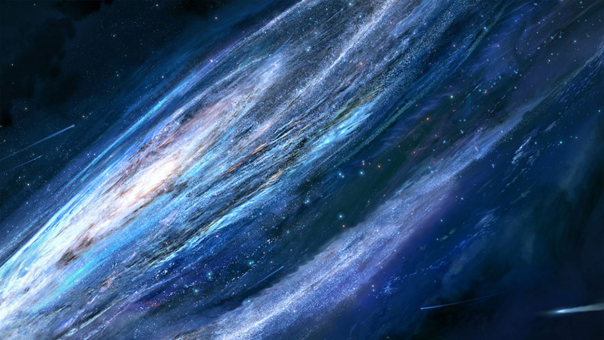 银河系星空太空震撼全景高清壁纸