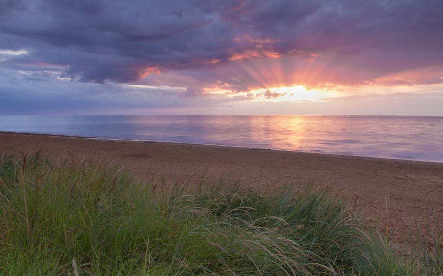海边唯美夕阳自然风景壁纸