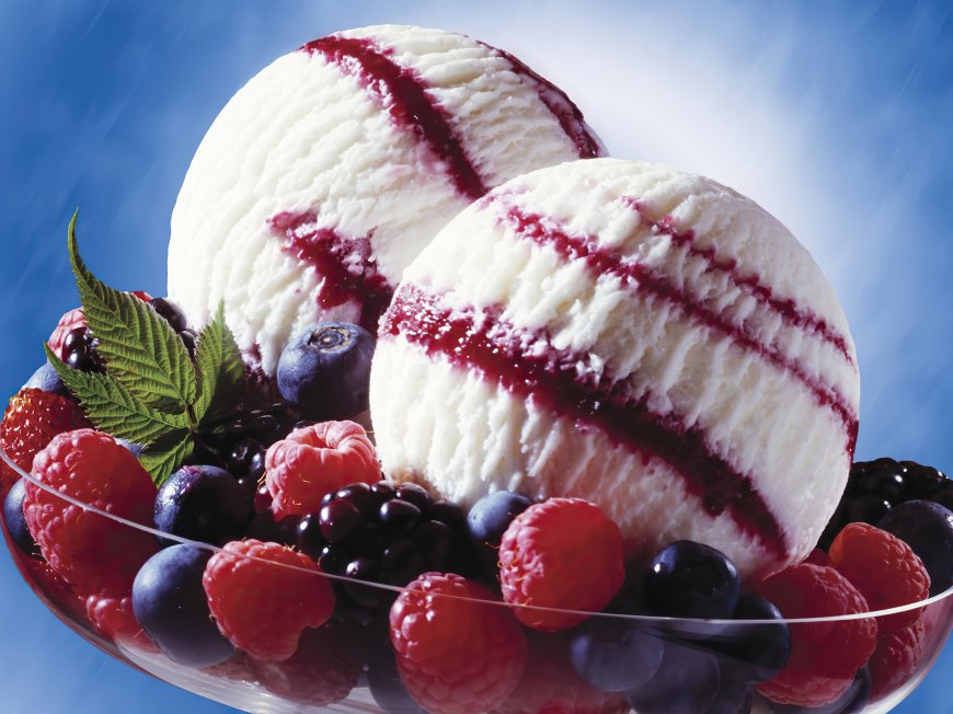 冰淇淋甜品 水果静物特写壁纸