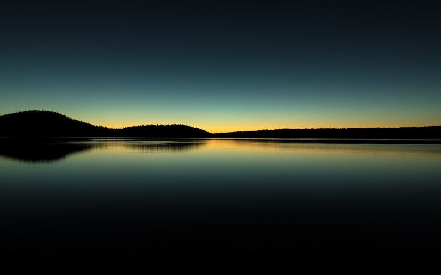 寂静清晨湖泊日出风景图片壁纸