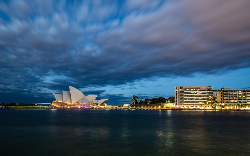 悉尼海湾城市夜景风景壁纸