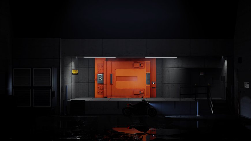 金库 CGI 橙色-摩托车正面场景壁纸
