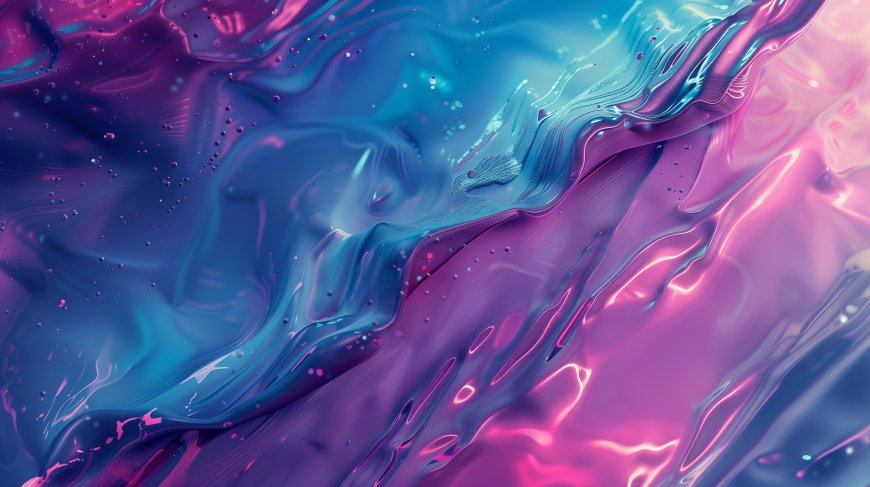液体 油漆 蓝色 紫色 电脑壁纸