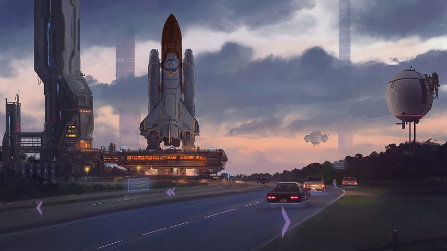 炫酷宇宙飞船游戏原画超清壁纸