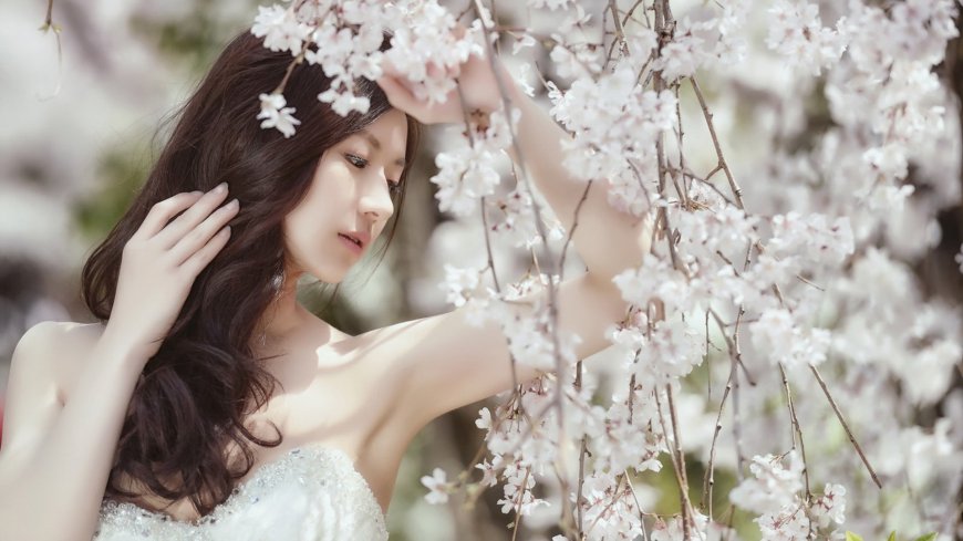 唯美鲜花美女图片壁纸