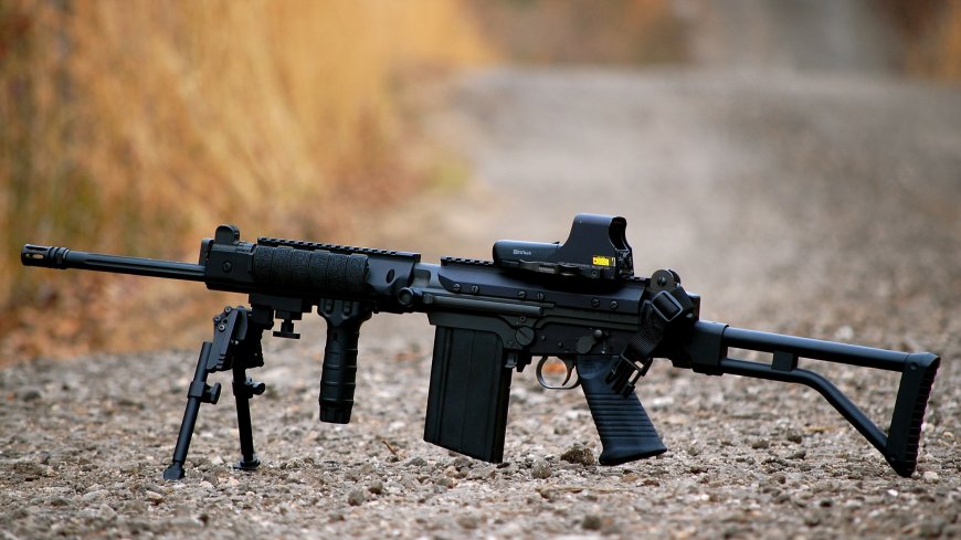 带红点瞄准器的自动步枪枪械壁纸