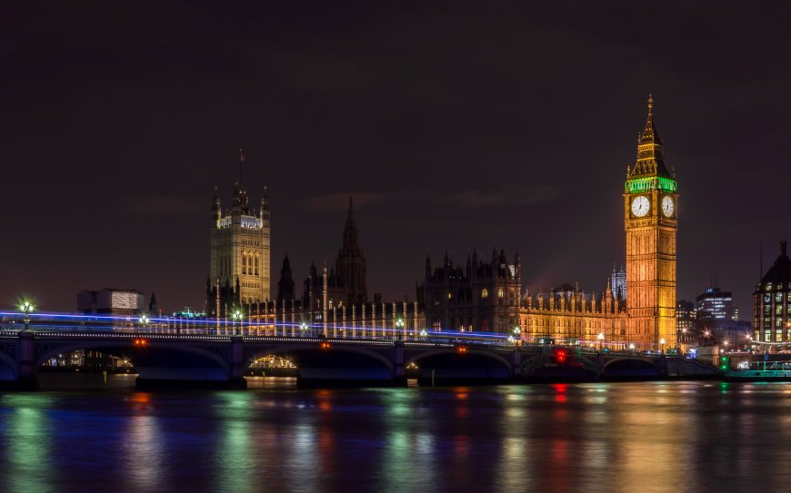 伦敦泰晤士河城市夜景壁纸