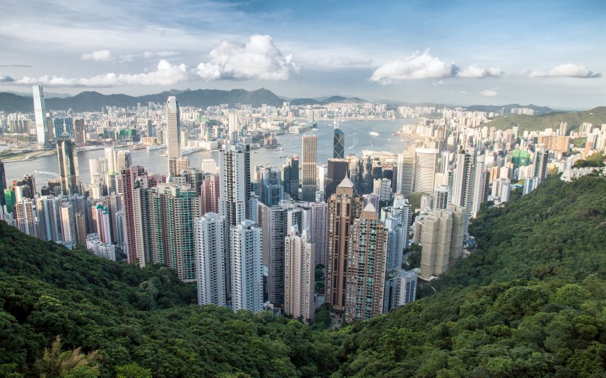 高楼耸立的香港城市风景壁纸