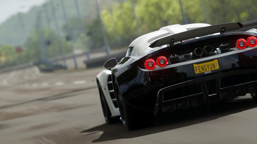 跑车尾翼 尾灯壁纸