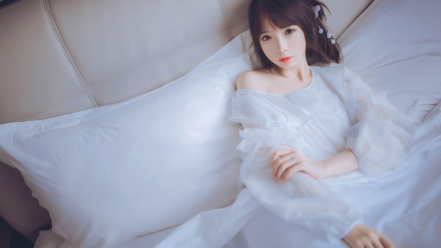 白裙小姐姐摄影图片图片壁纸