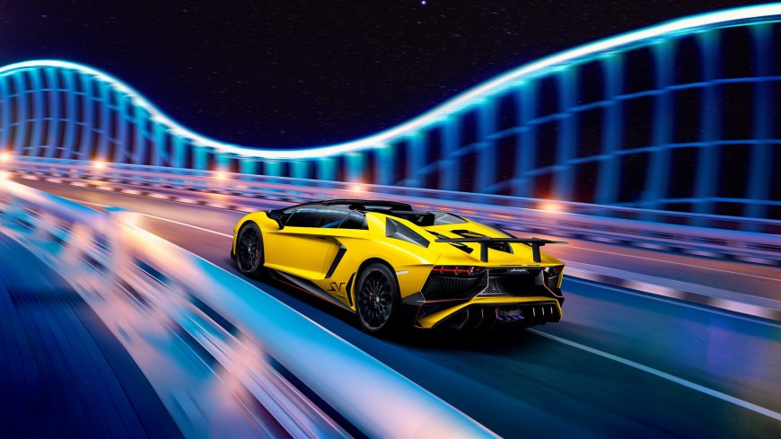 黄色兰博基尼Aventador壁纸