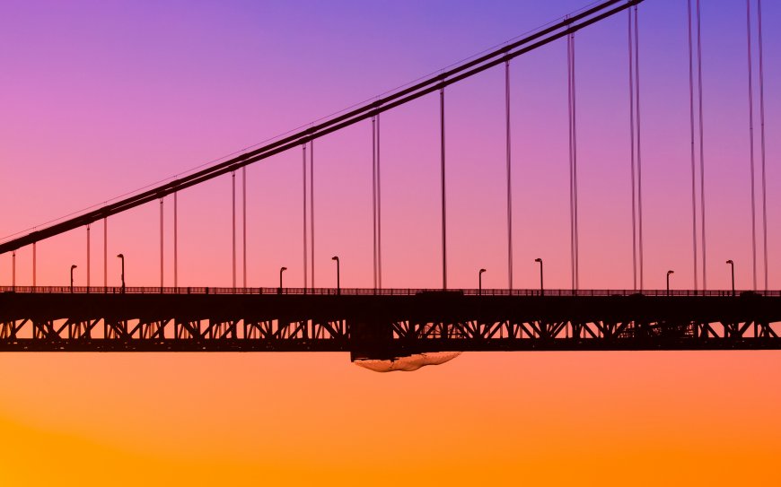 唯美大桥背景超清图片风景壁纸