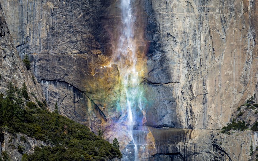 唯美创意瀑布流水自然风景壁纸