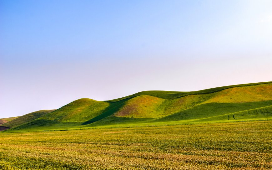 山丘绿草自然风景图片壁纸