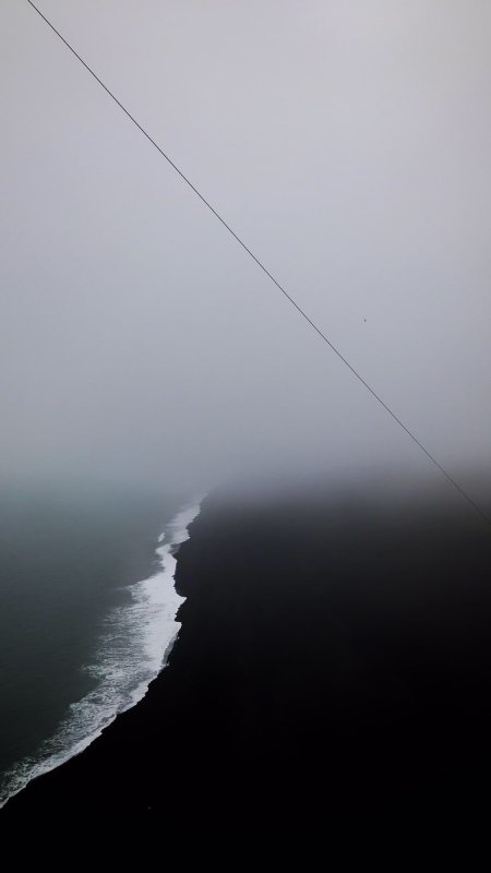 黑色海岸线手机壁纸