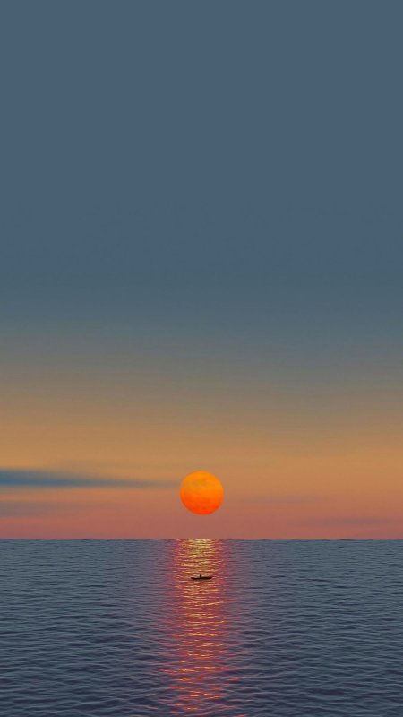 海面日出风景手机壁纸