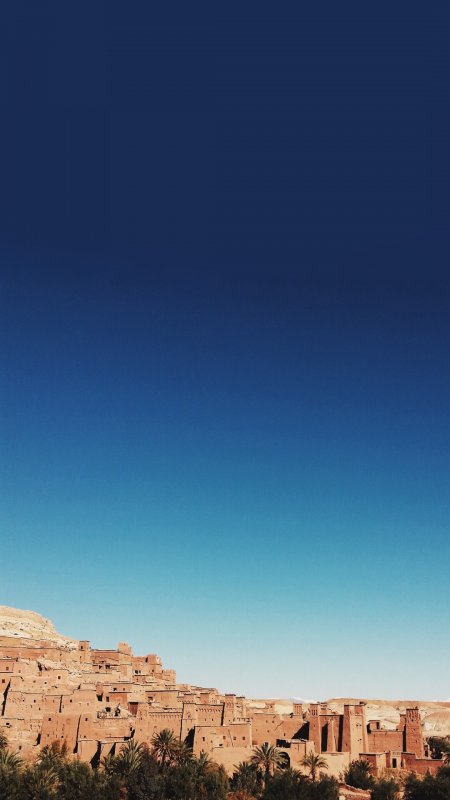 蓝天 小镇风景壁纸