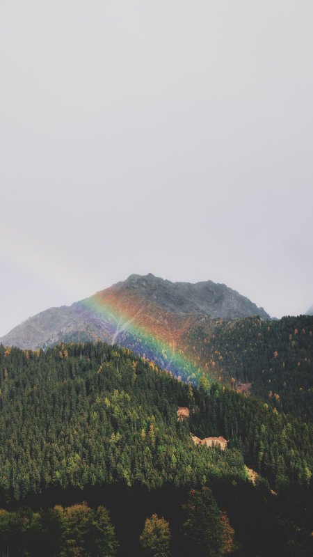 山林彩虹风景壁纸