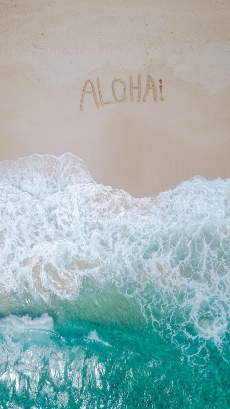 海浪 沙滩文艺范手机壁纸