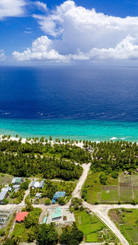 海岸线 蓝天风景手机壁纸