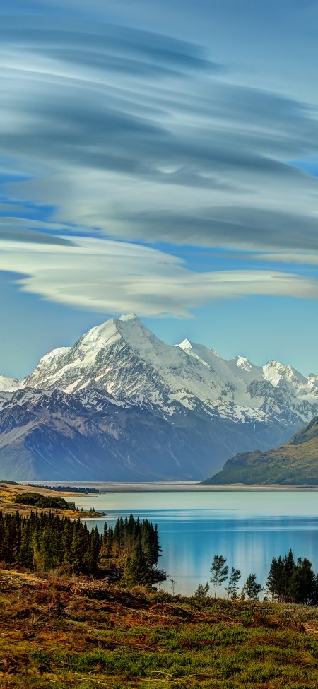 雪山 山林湖泊自然风景