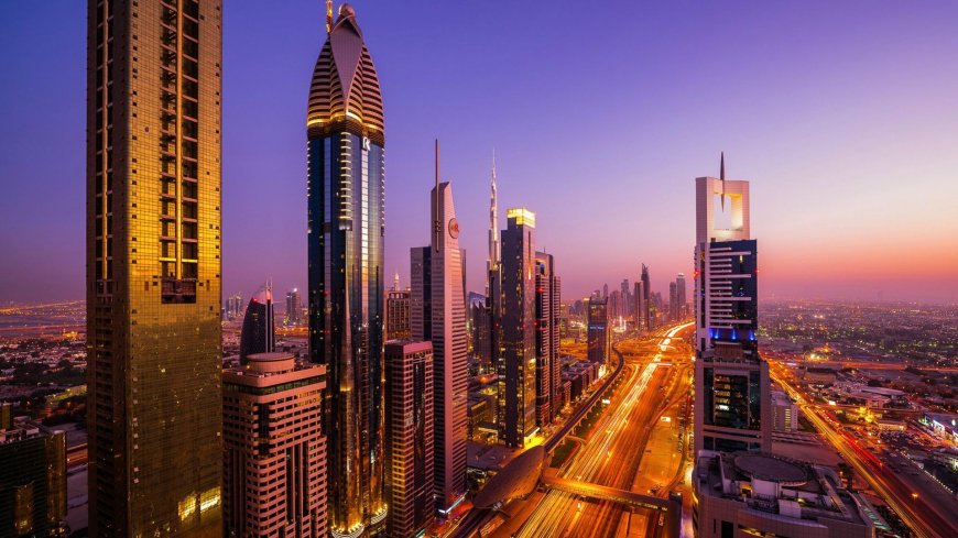迪拜繁华城市夜景壁纸