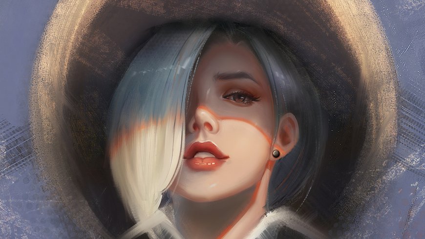 二次元人物手绘插画壁纸