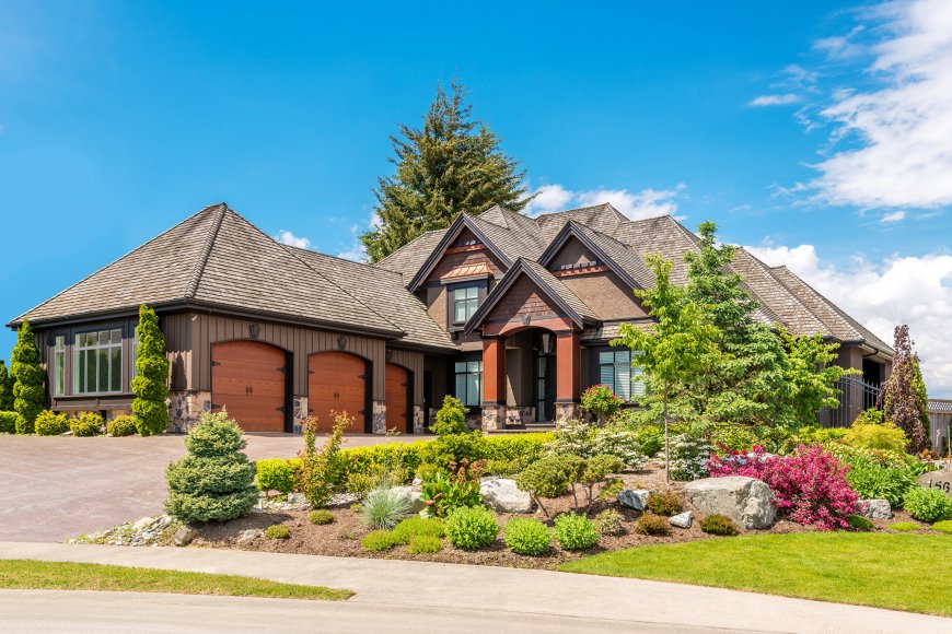 蓝天 花园房屋壁纸