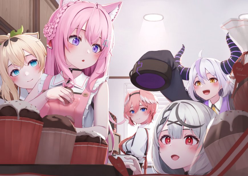 动漫宿舍可爱少女插画壁纸