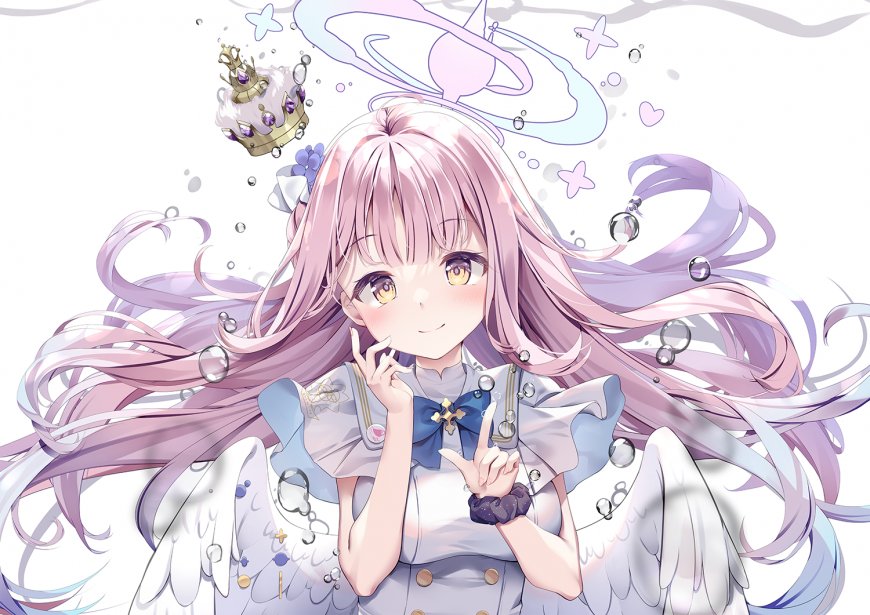 动漫女孩 长发 可爱插图壁纸