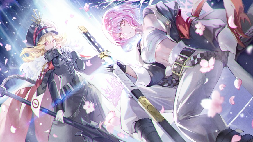 白夜极光 hiro和娜美西斯 插画壁纸