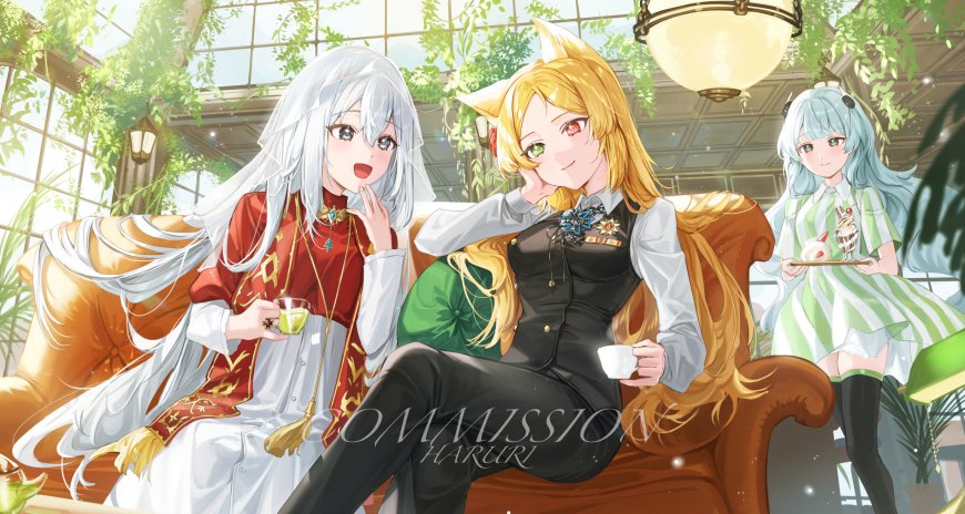 动漫制服狐狸耳少女 茶餐厅 制服插图壁纸