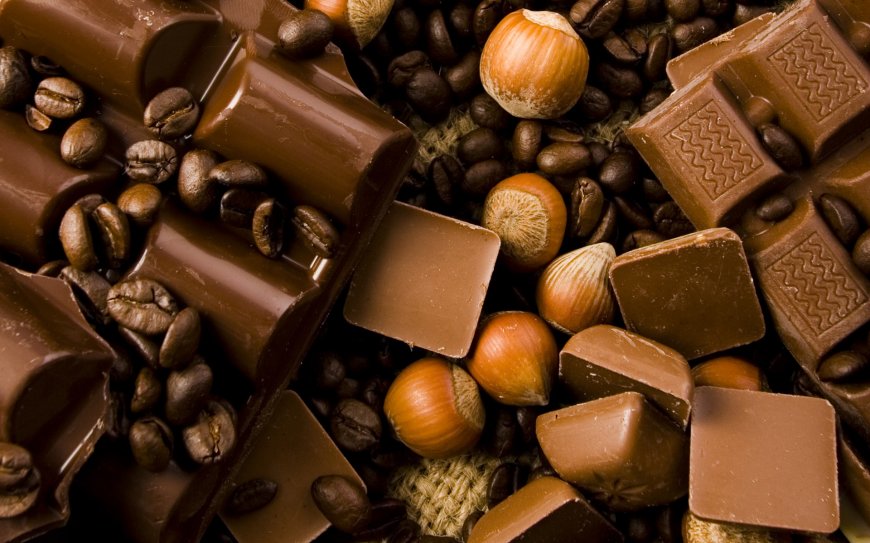 巧克力咖啡豆食物壁纸