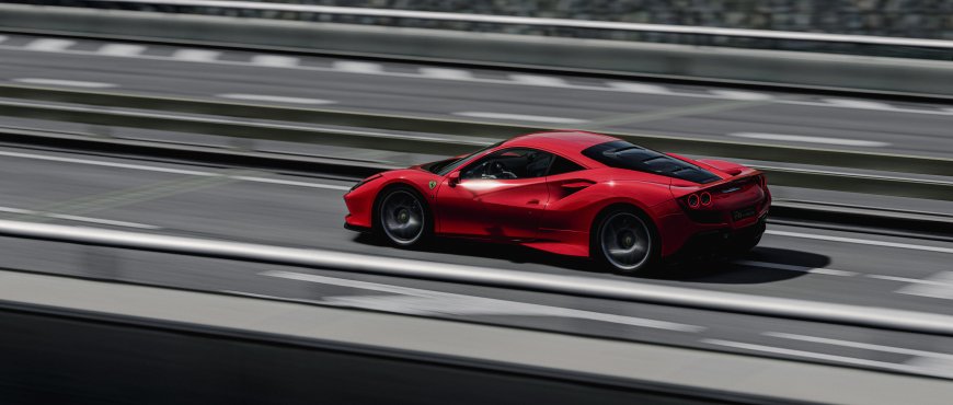 红色法拉利F8 公路超跑壁纸