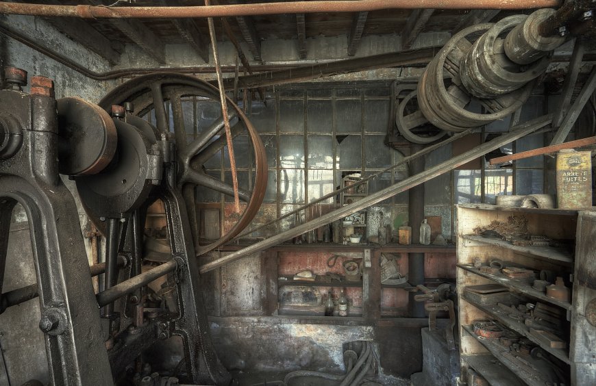 工厂机械废墟 赛博朋克壁纸