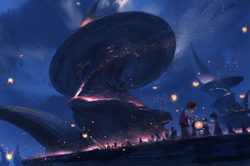 鬼刀 水光之城夜景 动漫壁纸