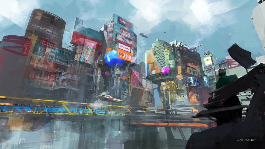 未来城市 建筑 动漫插画壁纸