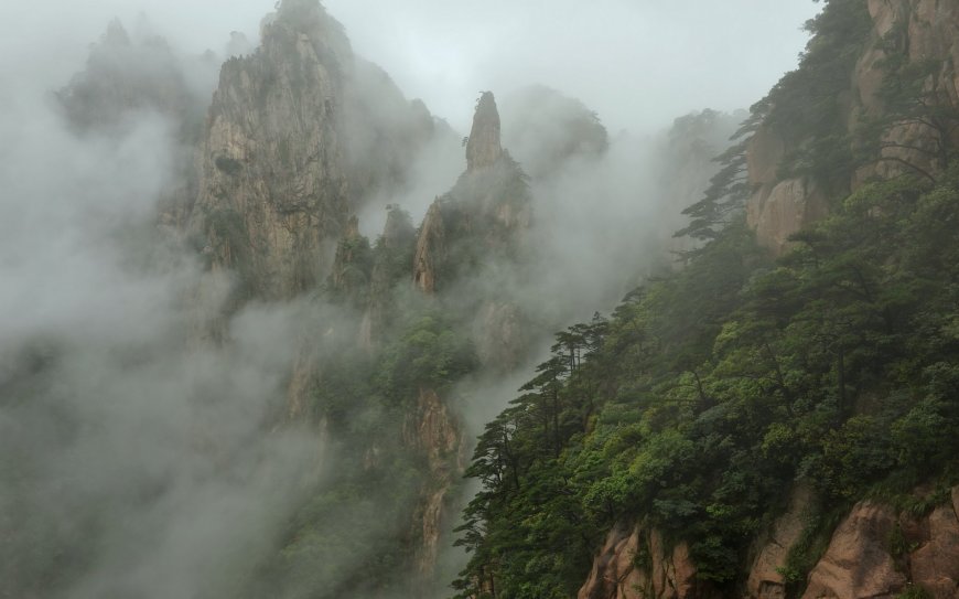 云雾 黄山 自然景观壁纸
