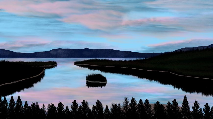 绘画--自然-景观 插画壁纸