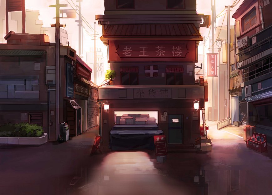 建筑-城市-街道 插图壁纸