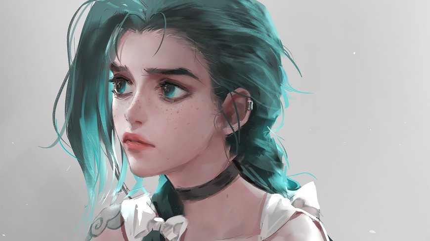 金克丝《英雄联盟》手绘厚涂画高清电脑壁纸