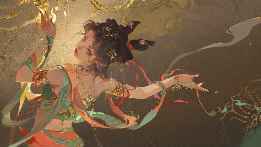 敦煌风美女 绘画 动漫唯美壁纸
