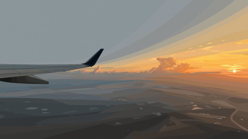 飞机-云-天空-太阳-机翼壁纸