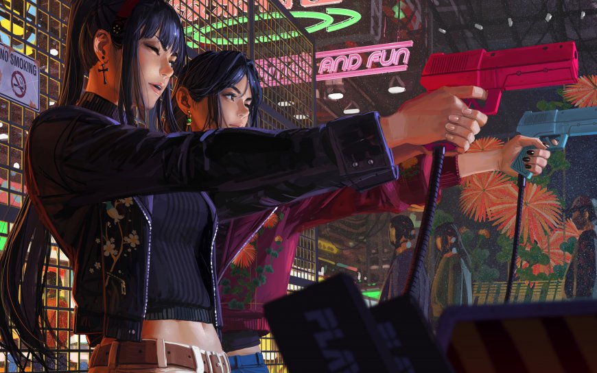 GUWEIZ-动漫 马尾少女 炫酷壁纸