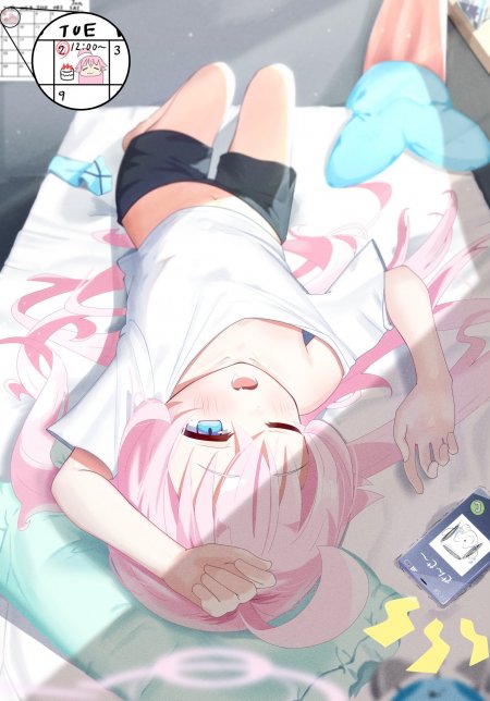 粉色头发动漫女孩图片手机壁纸