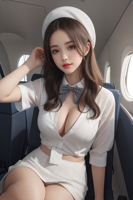 AIGC性感甜美 空乘少女手机壁纸