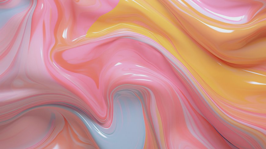 抽象-多彩奶油粉壁纸