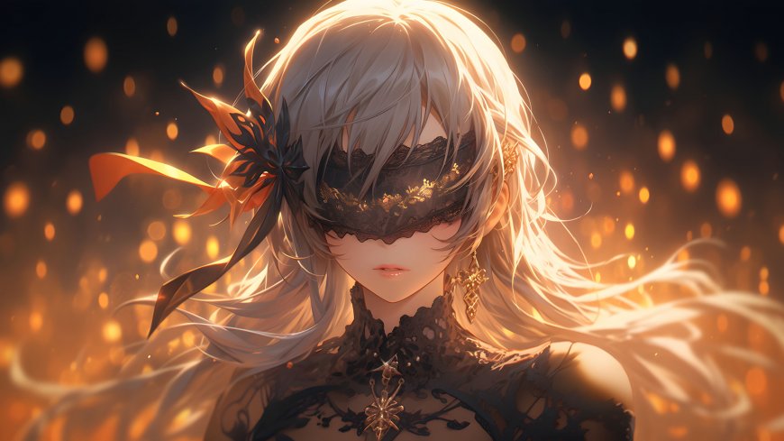 蒙眼动漫女孩高清壁纸