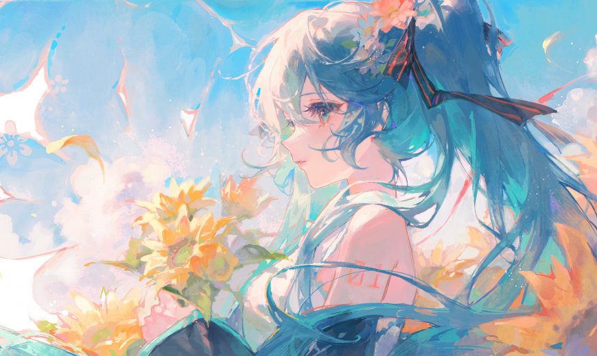 初音未来花 动漫壁纸