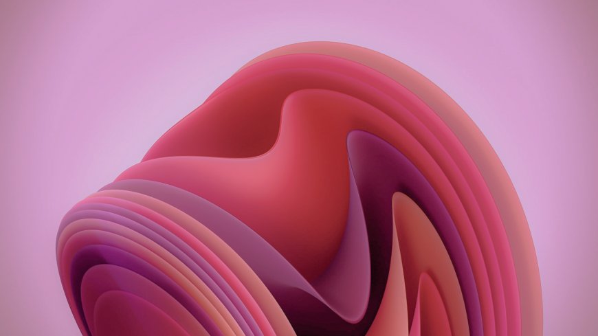 波浪-抽象-梯度 粉色背景壁纸